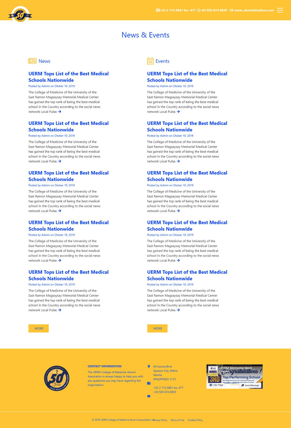 UERMCMAA Alumni Website — uermcmaa alumni website 05